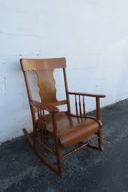 Victorian Early 1900s Oak Rocking Chair 4015 SHIPPING ...