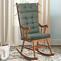 ROFIEJOX Rocking Chair Cushions Indoor High Back Set - Sackcloth Fabric, High-Density Sponge, Durable Comfort Non-Slip Bottom Tufted Seat Pads with Ties, Sackcloth︱Deep Brown, 52x19x4 inch : Buy Online at Best Price