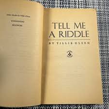 Tell Me a Riddle by Tillie Olsen Vintage 1981 Laurel Edition ...