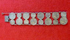 1960s US 90% Silver Coin Bracelet: Mercury Dimes ...