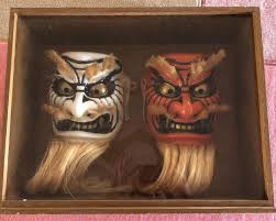 Iwami Kagura Mask Tajikarao Set Japanese Traditional ...