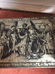 French Vintage Tin Can Antique Victorian Metal Old Tin Box With Late Century Scenery - Etsy