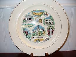 VOLUNTEER STATE Knowles Porcelain Tennessee State Plate | eBay