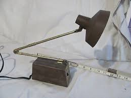 Vintage TENSOR MCM Articulating Portable Desk Lamp Gold Brown Model 6500 | eBay