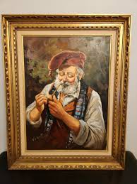 VALENTE SIGNED ORIGINAL PAINTING OIL ON CANVAS ...