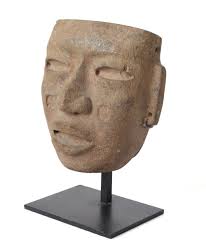 Sold at Auction: PRE-COLUMBIAN TEOTIHUACAN STONE MASK, 450 CE-650 CE