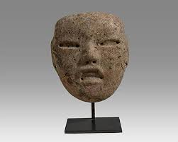 Pre Columbian Olmec Style Stone Mask