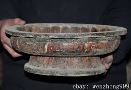 13"China ancient Lacquerware wood carved fengshui tiger ...