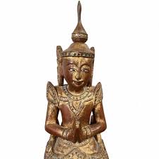 Thai Temple Guardian Teppanom Wood Sculpture - Etsy Ireland