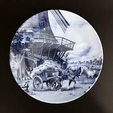 Vintage Delft Blue Wall Plate: Hand-decorated Dutch Scene ...