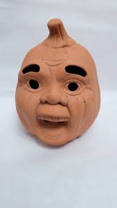 Vintage Terra Cotta Clay Jack O Lantern Pumpkin Mold Halloween Face Light-up Decoration - Etsy