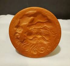 NWOB TERRA COTTA CHRISTMAS SANTA HAND STAMP, TREE, SANTA ...