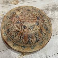 Decorative Terracotta Archaic Style Decorated Bowl Human ...