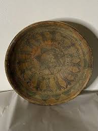 FAUX Mayan Indian Mixing Bowl Displaying People Worshipping ...