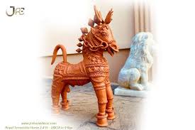 The Royal Horse - Terracotta Horse 2.4 Ft - Tamil Horse ...