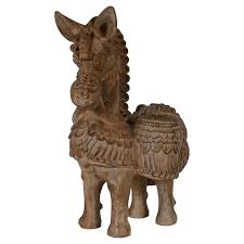 Hand Carved Terracotta Horse Sculpture attributed to Ugo ...