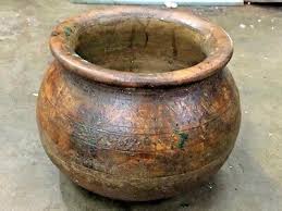 VINTAGE OLD INDIAN UNIQUE HANDMADE TRIBAL RICH PATINA WOODEN POT | eBay