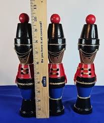 Vtg 10.5" Mini Terracotta Pot Handmade Nutcracker Soldiers ...