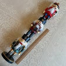 Hand Crafted | Holiday | Nutcracker Totem Pole 2 Wood Vtg ...