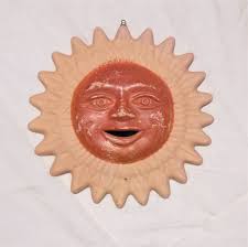 Vintage Mexican Folk Art Smiling Terracotta Sun Garden Decor - Etsy