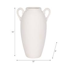Birch Lane™ Sagebrook Home Rachael Stoneware Elegance: Textured Vase with Handles - Decor Accent & Reviews | Birch Lane