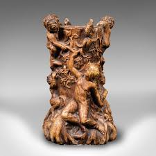 Vintage French Centrepiece Candleholders in Plaster, 1930s, Set of 2 for sale at Pamono