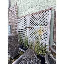 Vintage Lattice Wood Door Gate | Chairish