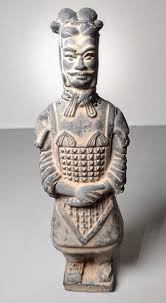 Vintage Terracotta Chinese Warrior Soldier Figurine Statue ...