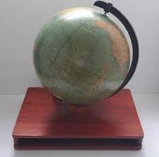 Antique Vtg 50s Cram Terrestrial Light Up Globe Lamp Wooden Book Stand FREEUSHIP | eBay