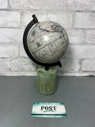 Rotating World Globe With Wooden Base – Post Furnishings