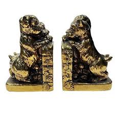 Scottie Terrier Puppies Peek Over Fence / Cast Metal ...