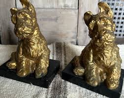 Vintage Dog Bookends - Etsy