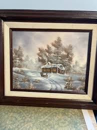 Fine Art-Van Bell Winter Scene Painting | eBay