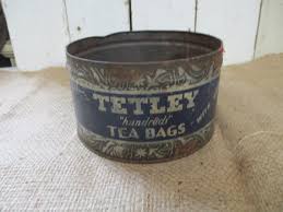Old Tetley Tea Bags Metal Tin, Orange Pekoe and Pokoe Cut ...