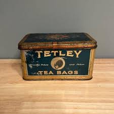 Vintage Tetley Tea Bags Tin, Orange Pekoe and Pekoe ...