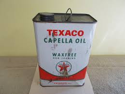 VINTAGE TEXACO OIL CAN CEPELLA EMPTY 1~GAL. GAS SERVICE ...