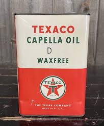 Awesome Vintage 1 Gal Texaco Capella Motor Oil D Tin Can Gas ...