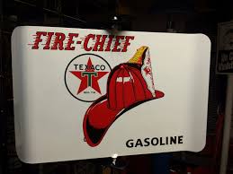 TEXACO FIRECHIEF 50S ERA SPINNING WALL MOUNT ADVERTISING SIGN | eBay