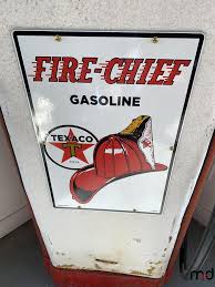 Antique Texaco Fire Chief Gas Pump Lights Up