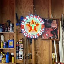 US STOCK Texaco Gasoline Gas Oil 24"x24" Neon Light Sign ...