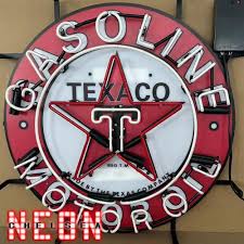 Vintage Texaco Gasoline Motor Oil Neon Light Handmade Real ...