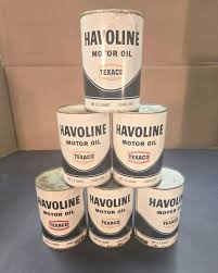 Lot Of 6 Vintage Havoline Texaco Motor Oil One Quart Can All ...