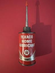 1960's TEXACO HOME LUBRICANT Old Long Metal Spout ...