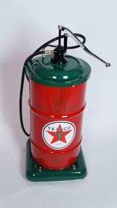 Restored beyond original 1940's-50's Texaco Oil Lincoln hand pump service department greaser on wheels. - Automobilia | Barrett-Jackson Auction Company - World's Greatest Collector Car Auctions