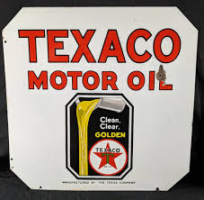 Sold at Auction: PORCELAIN SIGN TEXACO GOLDEN MOTOR OIL