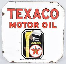 30" Porcelain Texaco Double Sided Sign
