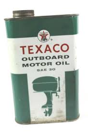 Vintage Early Texaco Outboard Motor Oil Sae 30 One 1 Quart ...
