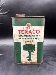 Vintage TEXACO Outboard Motor Oil SAE30 Can Full | eBay