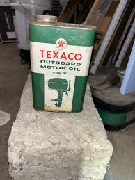 Vintage 1957 TEXACO Outboard Motor Oil SAE30 Can | eBay