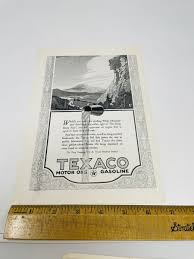 1920s Original Vintage Texaco Motor Oil The Great Stone Face ...